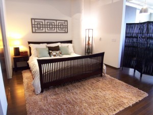 Bedroom All this space needed was some art. We also removed the bench that used to be at the foot of the bed and placed it in the entryway.